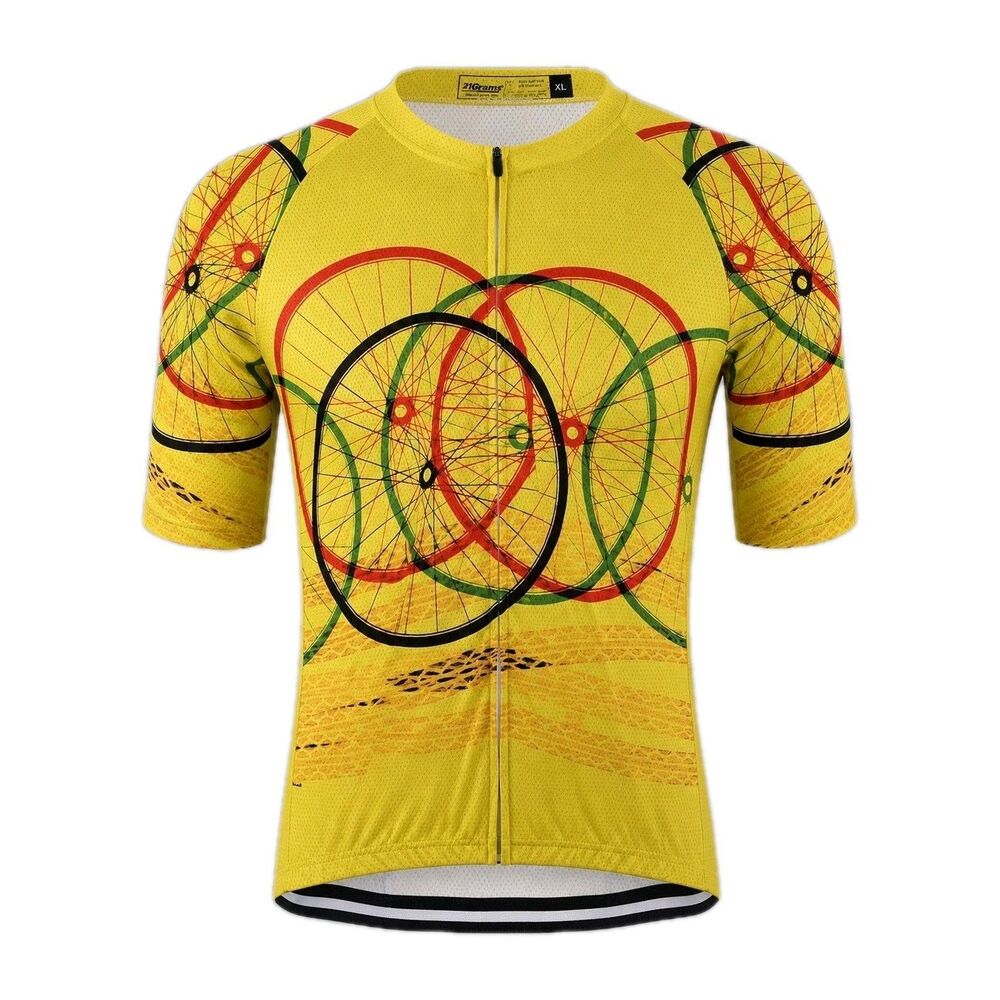 21Grams Cycling Jersey XL Full Zip Bicycle Wheel Graphic Unisex Bike Shirt